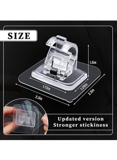 Y&D Adjustable Rod Bracket, Self-Adhesive Curtain Hook No Drill Fixing Holder Bracket Drapery Pole Towel ABS Wall for Home Bathroom Living Room Hotel Use (6 Pieces, Clear)  - Image 2