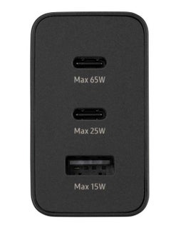 micro speed مجموعة شاحن وكابل فائق السرعة PD 65W 3-Port GaN Type-C Plug QC 3.0 USB-C متوافق مع iPhone 14 وiPad Pro وGalaxy S23  - Image 3
