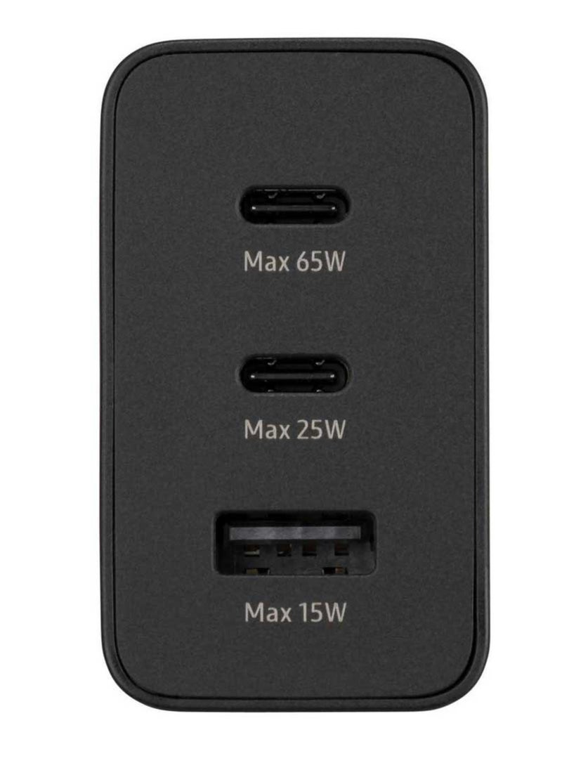 micro speed - Super Fast Charger And Cable Set PD 65W 3-Port GaN Type-C Plug QC 3.0 USB-C compatible With iPhone 14,iPad Pro, Galaxy S23 - Image 1