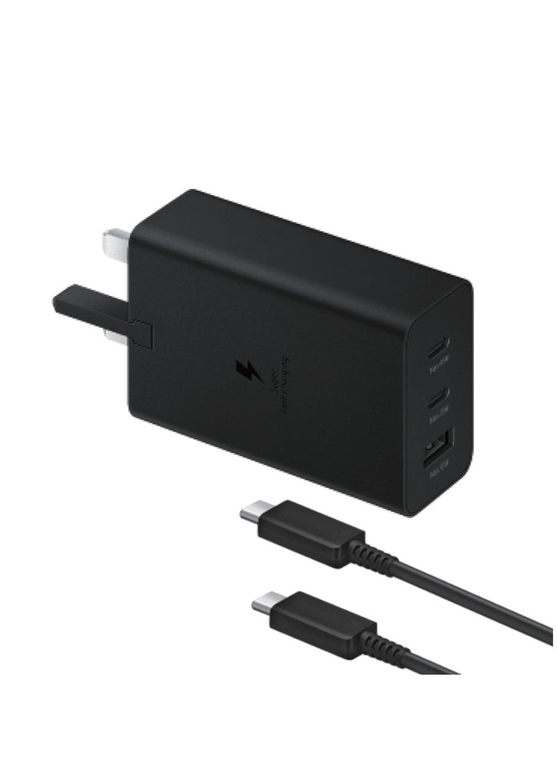 SP مجموعة شاحن وكابل فائق السرعة PD 65W 3-Port GaN Type-C Plug QC 3.0 USB-C متوافق مع iPhone 14 وiPad Pro وGalaxy S23  - Image 1