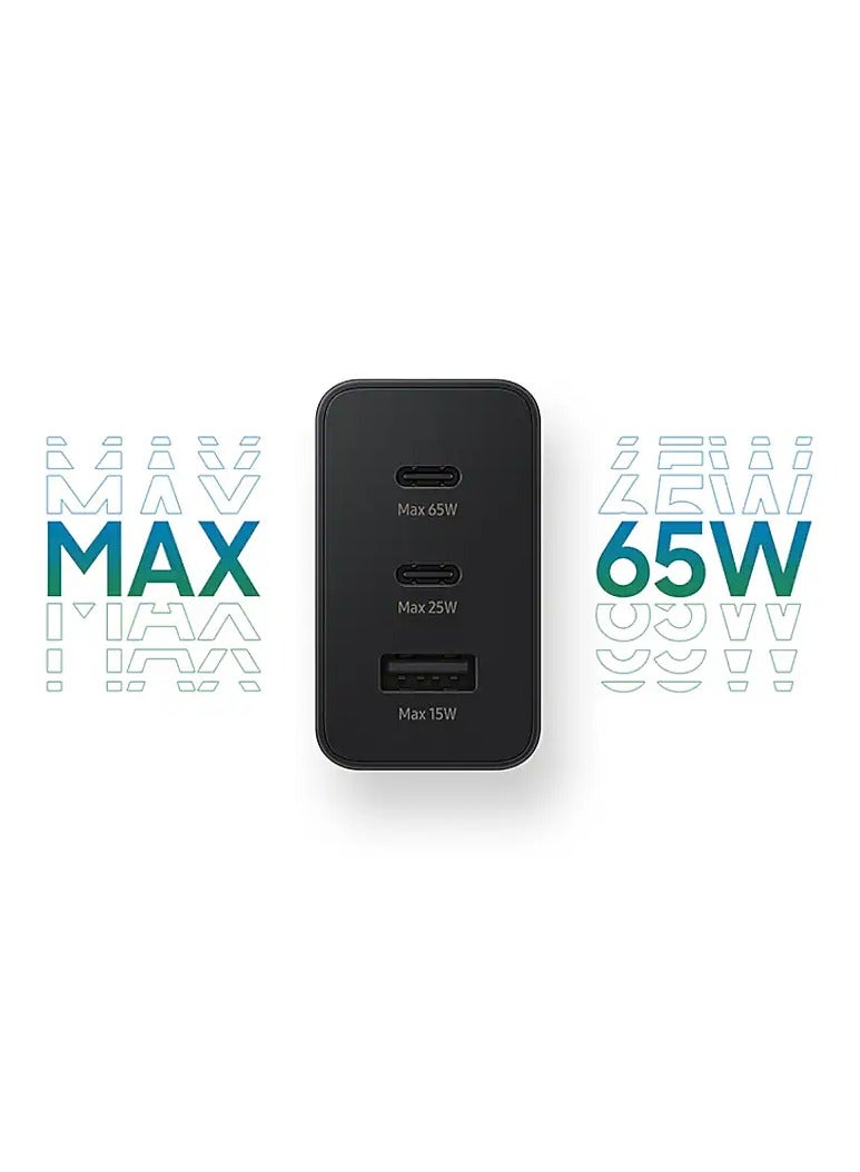 Super Fast Charger And Cable Set PD 65W 3-Port GaN Type-C Plug QC 3.0 USB-C compatible With All - Image 3