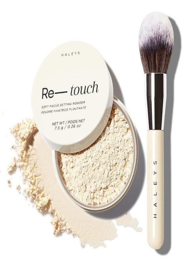 HALEYS Flawless Finish Set (Light Medium): Re-touch Soft Focus Loose Setting Powder, Skin Perfecting, Blurs, Smooths, No flashback, for All Skin Types and Tones,Streak-free, Perfect Blending - Image 1