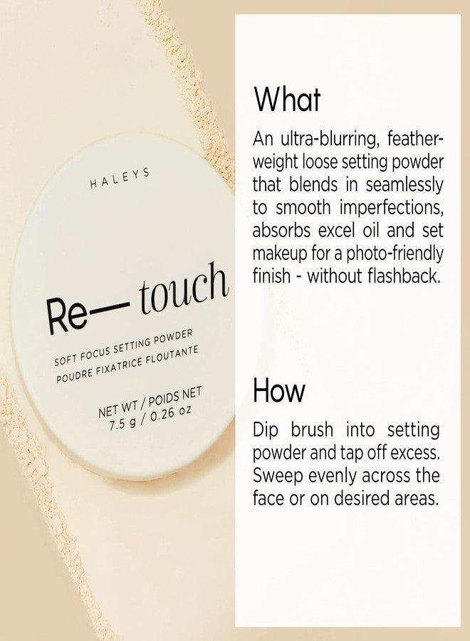 HALEYS Flawless Finish Set (Light Medium): Re-touch Soft Focus Loose Setting Powder, Skin Perfecting, Blurs, Smooths, No flashback, for All Skin Types and Tones,Streak-free, Perfect Blending - Image 2