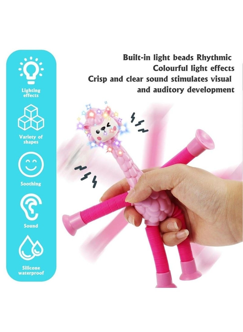 Telescopic Suction Cup Sheep Toys, Sensory Sheep Toy, Suction Cup Toy for Kids, Stuffed Sheep Animals, Fidget Toys for Stress Relief, Funny Educational (3 Pack) - Image 2