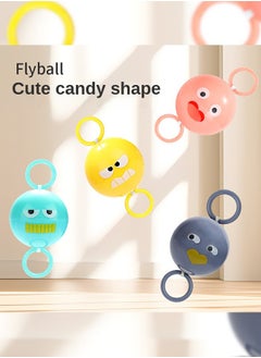 Haidue 4-Piece Set of Wooden Wire Spinning Wind Whistle Children's Toys, Children's Leisure Nostalgic Toys, Whistle Candy Balls, Rope Spinning Glowing Yo Yo Balls  - Image 2