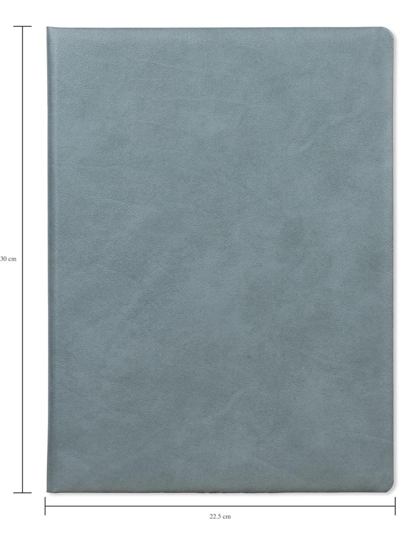 FIS حافظة شهادات، مواد جلدية ملصقة، غلاف مبطن، زوايا مدورة، حجم A4(210x297mm)، مع شهادة A4 مرفقة، لون رمادي-FSCLCERTBLGY - Image 2