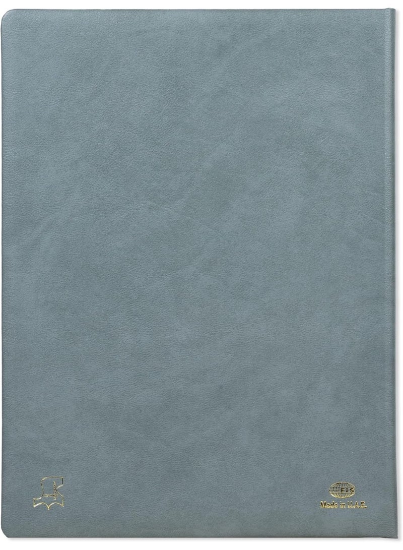 FIS حافظة شهادات، مواد جلدية ملصقة، غلاف مبطن، زوايا مدورة، حجم A4(210x297mm)، مع شهادة A4 مرفقة، لون رمادي-FSCLCERTBLGY - Image 3