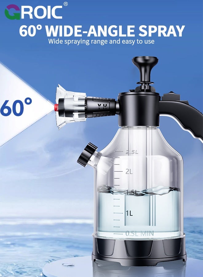 GROIC 3L Heavy Duty Foam Cannon Sprayer - Handheld Explosion-proof Car Wash Sprayer Manual Pressure Pump, Side Opening Garden Sprayer, High Pressure Washer for Car Wash, Plants & Cleaning - Image 3