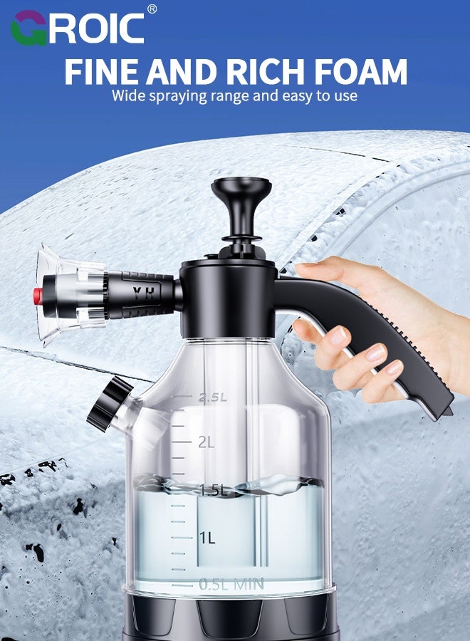 GROIC 3L Heavy Duty Foam Cannon Sprayer - Handheld Explosion-proof Car Wash Sprayer Manual Pressure Pump, Side Opening Garden Sprayer, High Pressure Washer for Car Wash, Plants & Cleaning - Image 4
