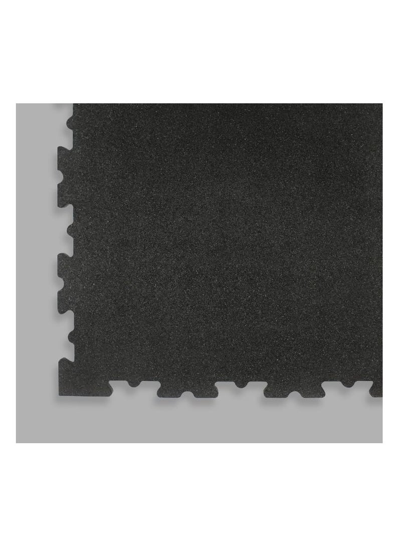 terrain Terra Play Eco Interlocking Rubber Tile 10 mm, 50×50 cm – Pack of 4 (1 sqm) – Black, Anti‑Slip, Shock‑Absorbing Gym/Garage Mat  - Image 2