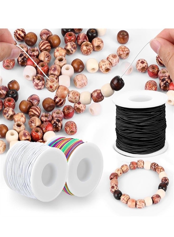 Bracelet String Elastic Cord, 3 Rolls Stretchy String Elastic String Thread Rope Colorful Stretch Bead Crafting Cords for Jewelry Making, Bracelets, Necklace, Beading and Crafts, 0.8mm*50m - Image 5