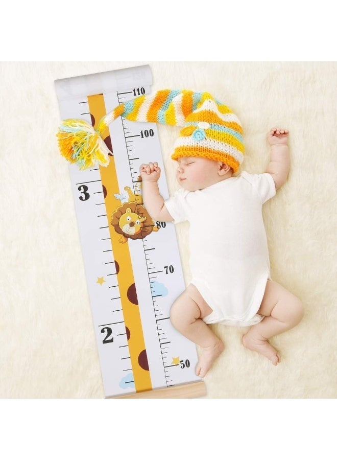 jaexest Baby Height Growth Chart – Canvas Height Chart for Kids – Wood Design Growth Ruler for Wall – Baby Child Toddler Boys Girls Nursery Decor – Hangable Removable Waterproof Measuring Ruler - Image 5