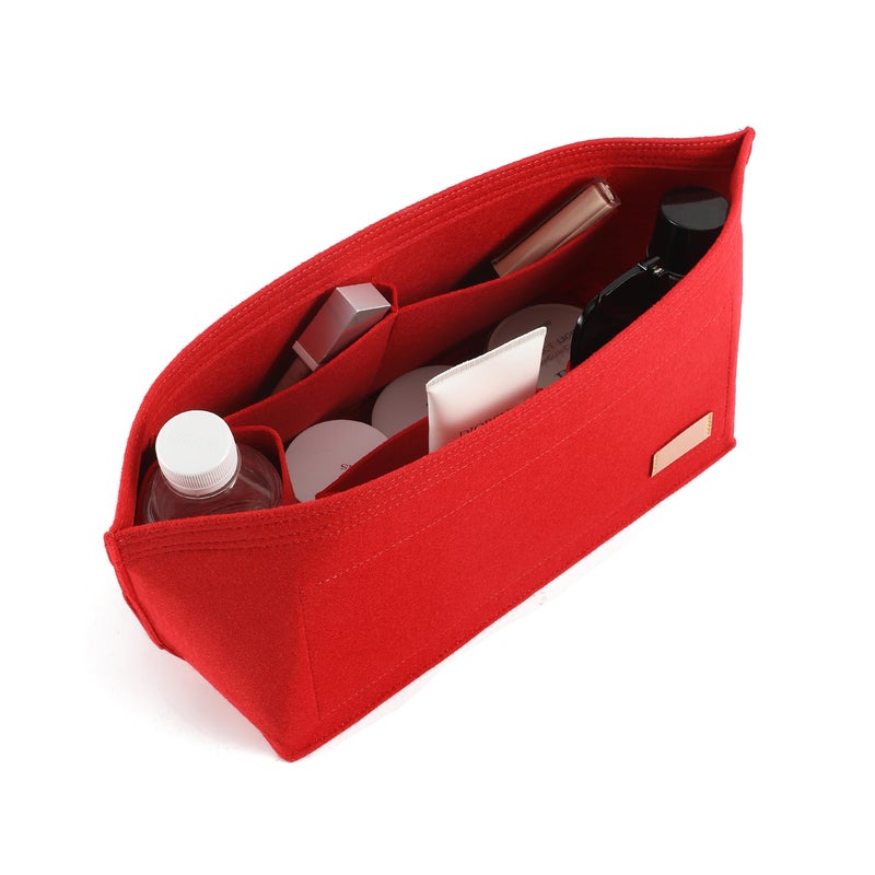Doxo Purse Organizer Insert Handbag&Tote Felt Bag Fits for Speedy 35 and Neverfull MM Red - Image 1
