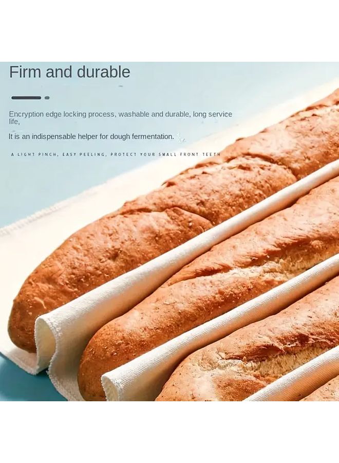 SHAON Bread Fermentation Cloth Nonstick Dough Proofing Pad 29.53x17.72inch Reusable Easy Clean for Artisan Bread Croissants Pastries Baguettes Handmade Bread Home Commercial Kitchen Baking Supplies - Image 3