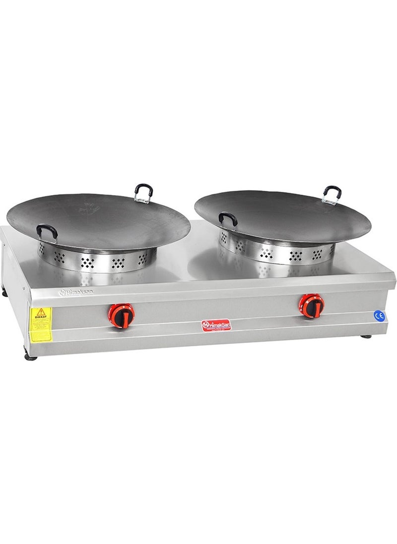 Himaksan Industrial LPG Cylinder Double 55 Counter Top Sheet Metal Roasting Furnace 