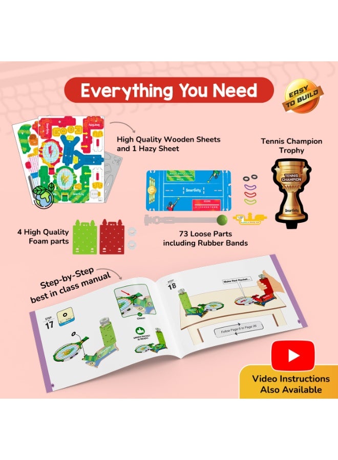 Smartivity Tabletop Tennis Toy for Kids 6 to 12, 2 Player STEM Toy with Mechanical Rackets & Scoreboard, Birthday Gift for Boys & Girls Age 6, 7, 8, 9, 10, 11, 12, 13, 14 Years Old - Image 5