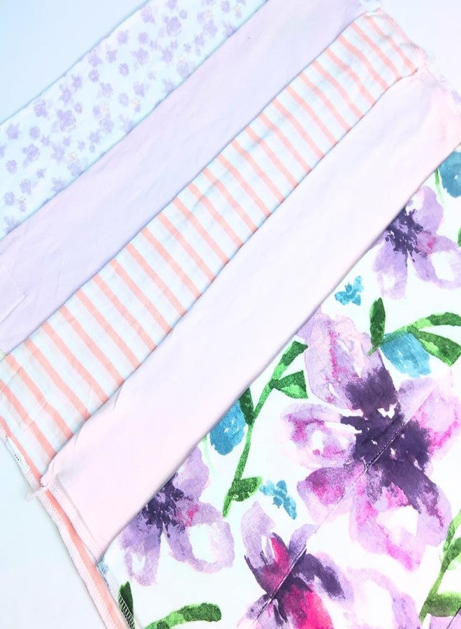 TuddyBuddy Baby Burp Cloth Towel Napkins for Baby Large 17x12 Inches, Fine Double Layer 100% Cotton (5 Pcs Burp Towels, Voilets) - Image 5