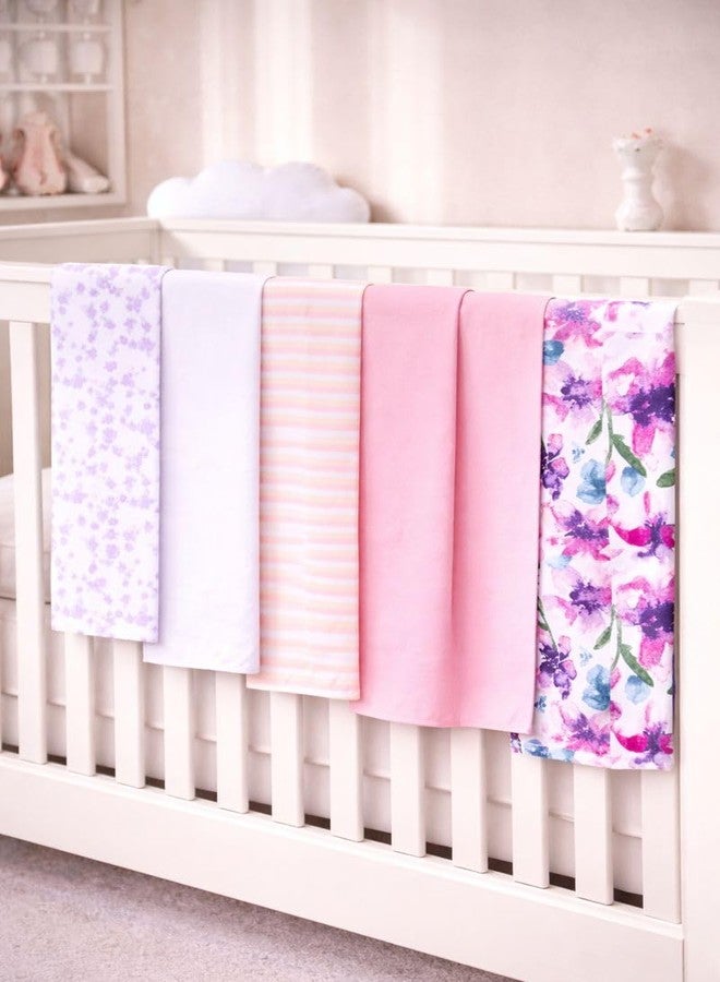 TuddyBuddy Baby Burp Cloth Towel Napkins for Baby Large 17x12 Inches, Fine Double Layer 100% Cotton (5 Pcs Burp Towels, Voilets) - Image 2