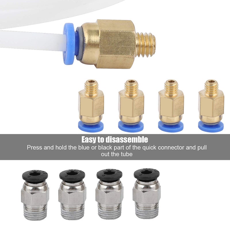 2M PTFE Tubing with 8 Fittings for 1.75mm 3D Printer Filament Quick Connectors Bowden Tube - Image 5