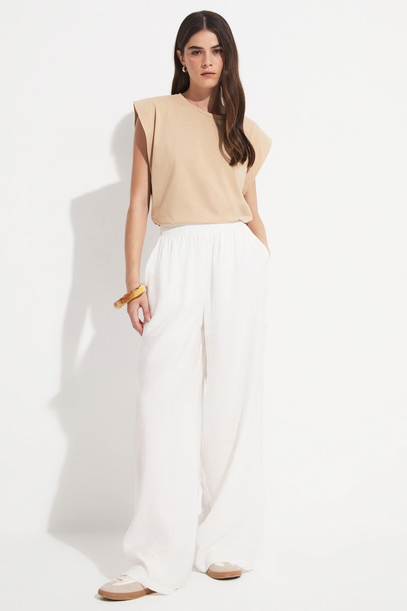JUNE Basic Cotton Crew Neck Sleeveless T-Shirt  - Image 4