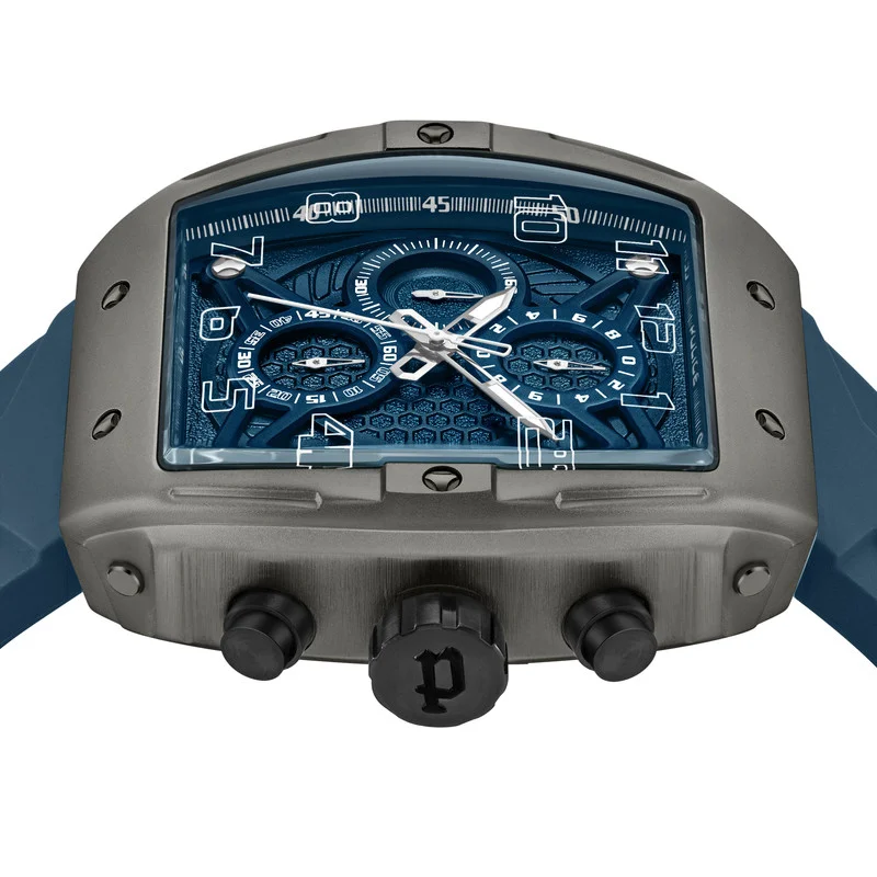 POLICE Coswig Navy Blue Dial Navy Blue Silicone Strap Gents Chronograph Watch With Alloy Case