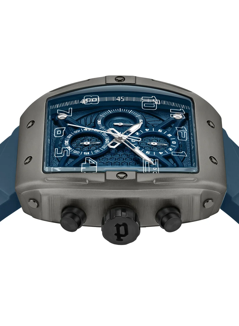 POLICE Coswig Navy Blue Dial Navy Blue Silicone Strap Gents Chronograph Watch With Alloy Case