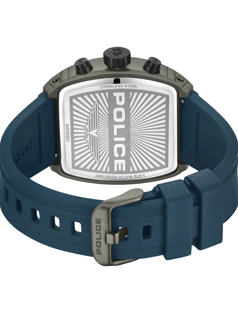 POLICE Coswig Navy Blue Dial Navy Blue Silicone Strap Gents Chronograph Watch With Alloy Case