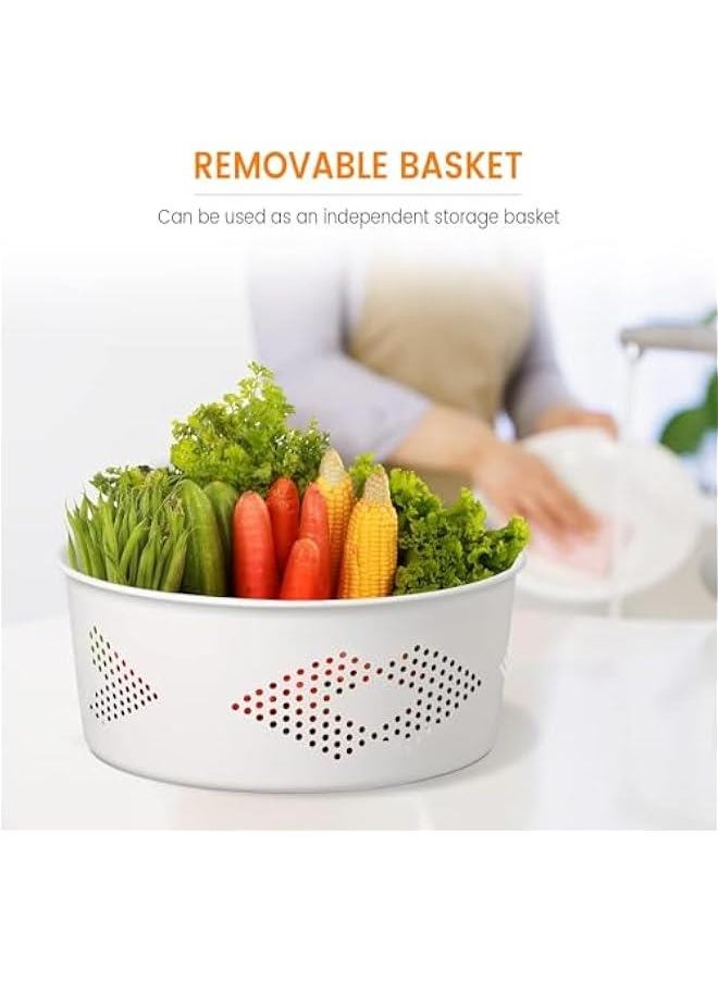 HOOKOR Storage Rack 5 Layers Movable Rotating Basket, Fruit and Vegetable Storage Basket Floor-Standing Storage Rack Household Storage Rack for Kitchen Living Room Toilet  - Image 4