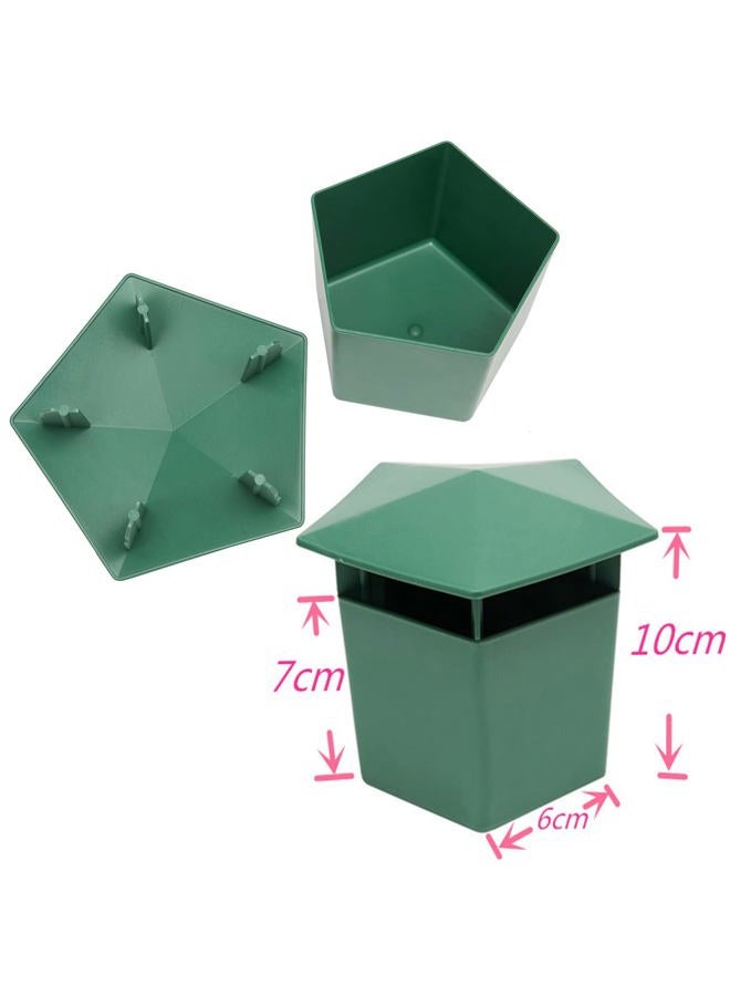 Beslands 5 قطع فخ الحلزونات 3.9" × 2.4" × 2.8" صديق للبيئة لاصطياد الحلزونات (أخضر) - Image 2
