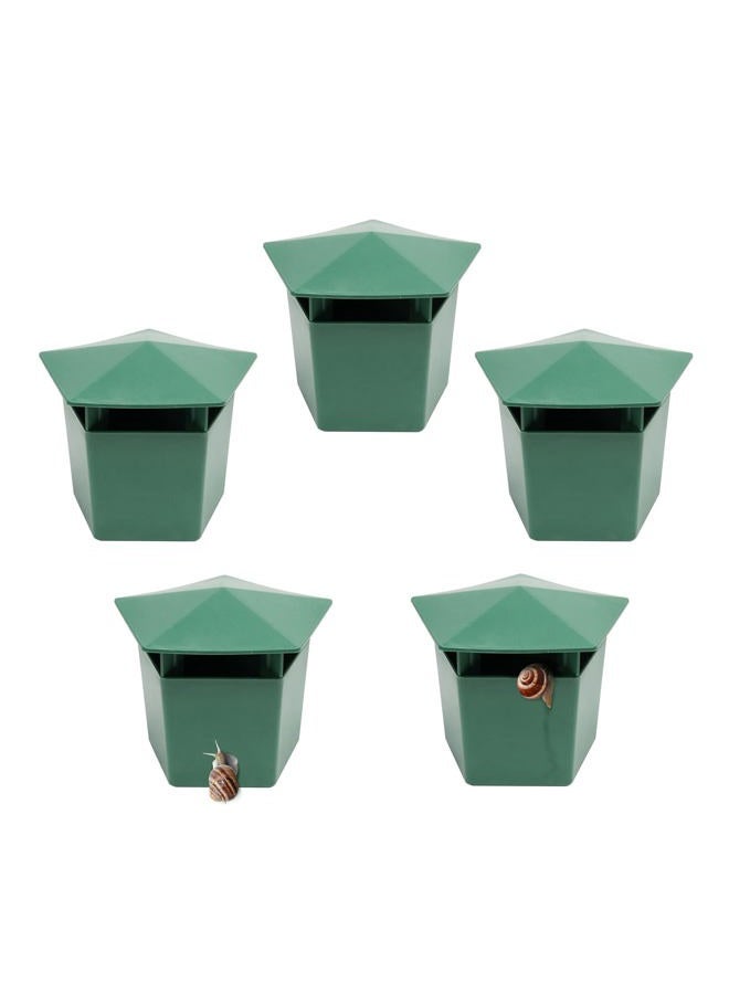 Beslands 5 قطع فخ الحلزونات 3.9" × 2.4" × 2.8" صديق للبيئة لاصطياد الحلزونات (أخضر) - Image 1