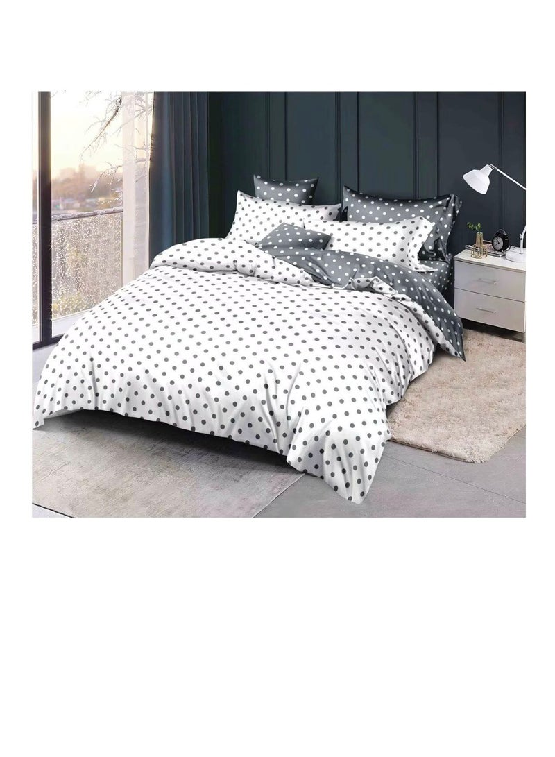 6-Piece Comforter Set – Soft, Comfortable  King size 1-PC fitted bedsheet 200 * 200cm,1-PCS Comforter 220 * 240 fixed, 4PCS Super Soft Pillowcases 