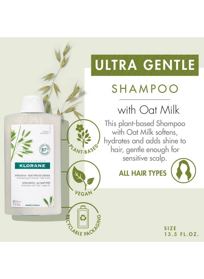 Klorane Ultragentle Shampoo With Oat Milk Sulfatefree Dermatologist And Pediatric Tested Hypoallergenic Vegan Plantbased Biodegradable 13.5 Ounce (Pack Of 1) - Image 3