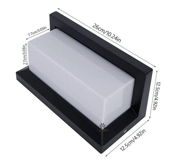 Mufasa 12 Watts LED Gate Pillar Boundary Light Outdoor Bulkhead Waterproof Exterior Wall Fixture Lamp 11 Inches (Warm White) (Half Frame Downlighter)(Aluminium) - Image 3