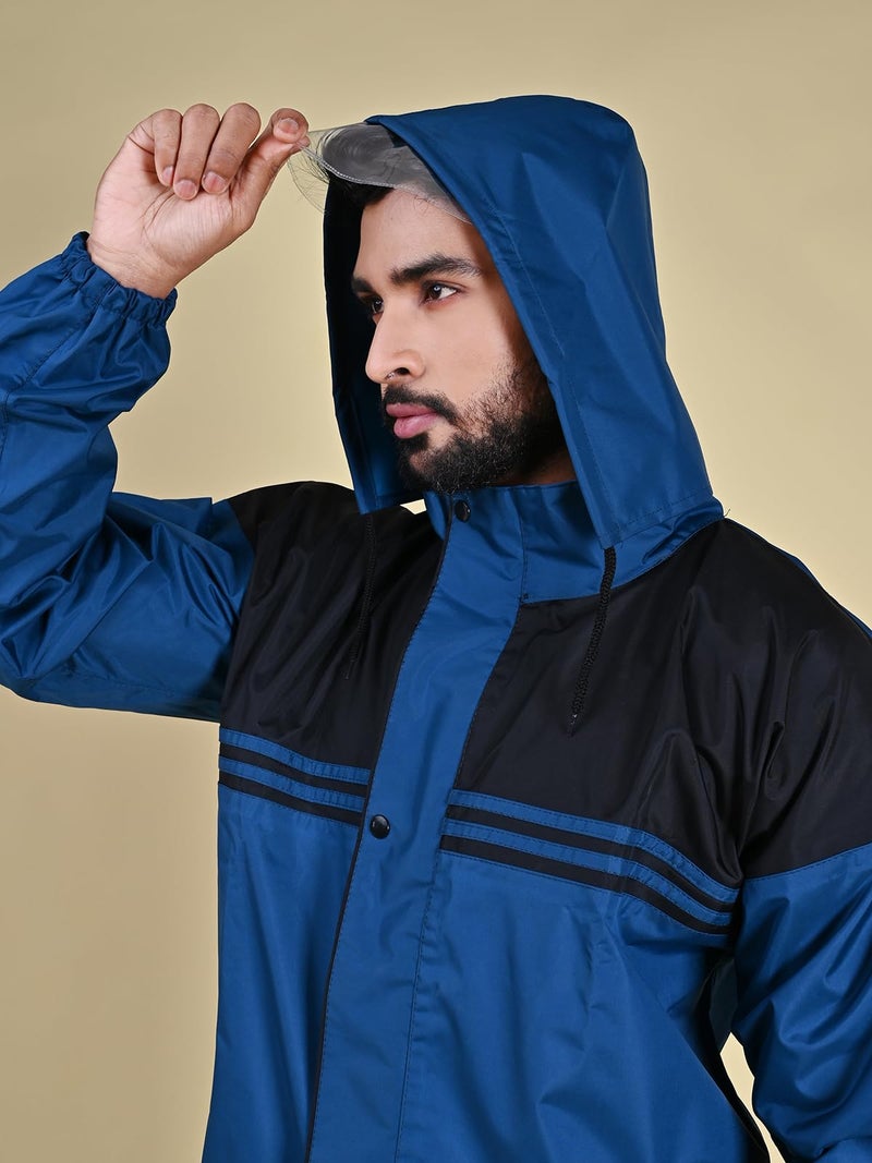 Rupa Rainwear For Men, Waterproof Nylon Blended Rain Standard Length Jacket With Pants And Carry Bag, Pack Of 1,Large,Multicolor - Image 5