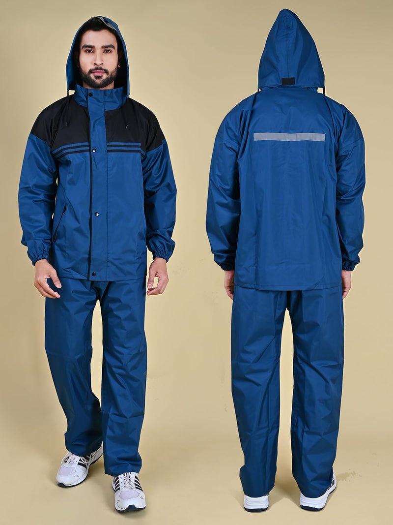 Rupa Rainwear For Men, Waterproof Nylon Blended Rain Standard Length Jacket With Pants And Carry Bag, Pack Of 1,Large,Multicolor - Image 4