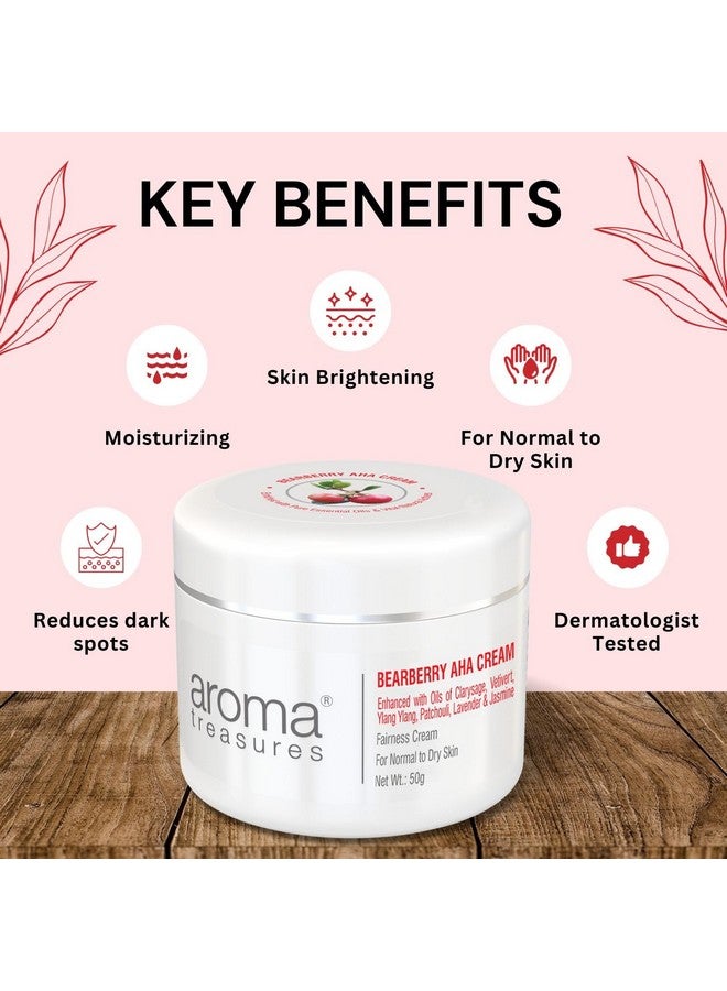 Aroma Treasures Bearberry Aha White Glow Face Cream For Women And Men Day Cream For Daily Use Natural White Glow Cream (50Gm) - Image 4