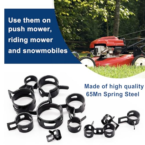 Tnisesm 80Pcs Spring Band Hose Clamps Assortment kits Silicone Vacuum Hose Pipe Clamp 7mm 9mm 10mm 11mm 14mm 15mm 16mm 18mm Low Pressure Air Clip Clamp(Black) - Image 4