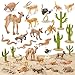 THINKBAY 16PCS Desert Animals Toys for Kids Includes Lizard Cactus Rattlesnake Komodo Dragon Figurines Desert Animals Figures for Diorama Cake Toppers Valentines Day Gifts for Kids - Image 2