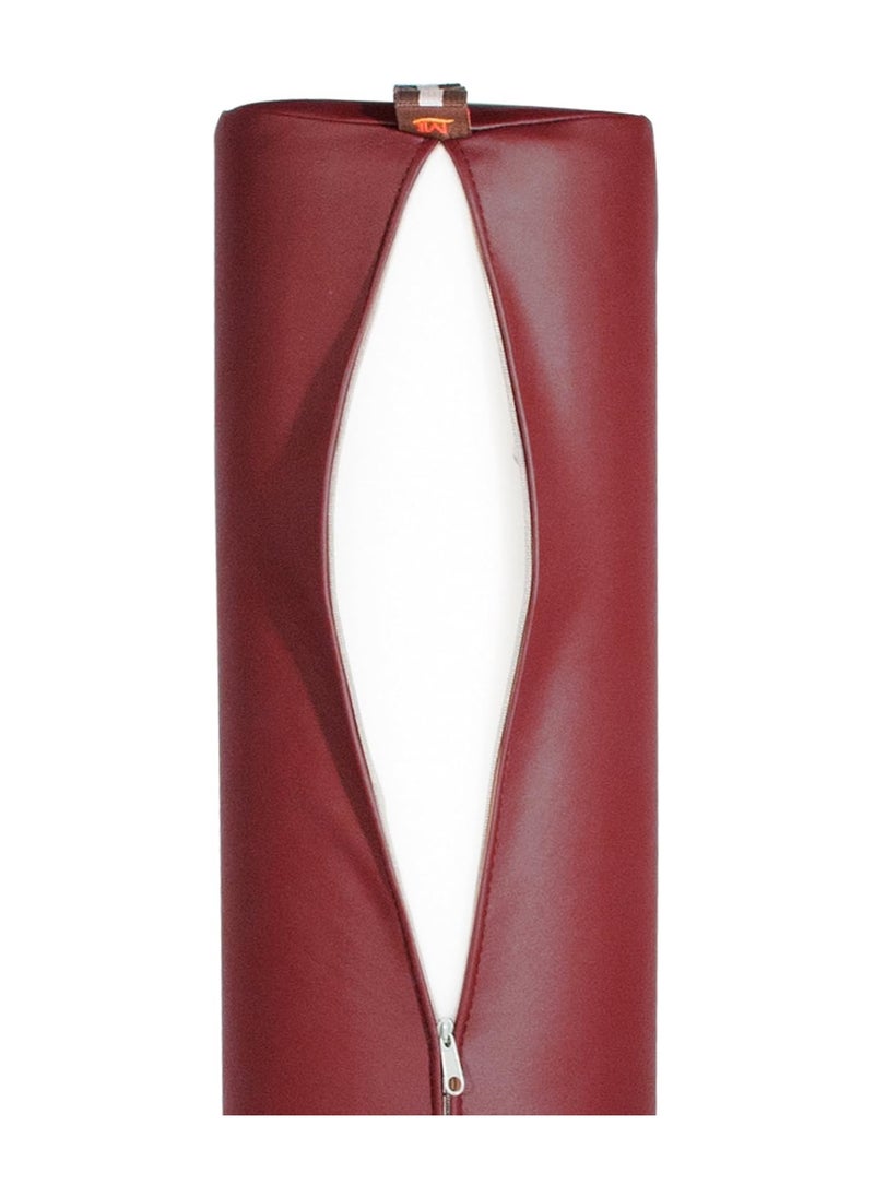 MASTER MASSAGE EQUIPMENT Full Round Bolster Pillow, Burgundy, Water, Oil, And Abrasion Resistant, For Massage And Yoga, 9” R X 26” L  - Image 2