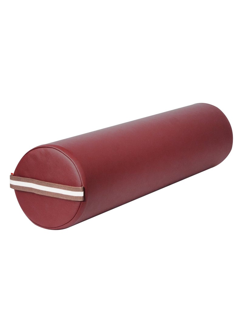MASTER MASSAGE EQUIPMENT Full Round Bolster Pillow, Burgundy, Water, Oil, And Abrasion Resistant, For Massage And Yoga, 9” R X 26” L  - Image 1