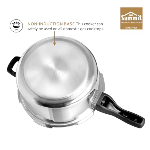 Summit Outer Lid 10 Litres Heavy Pressure Cooker with Non Induction Base Aluminium Pressure Cooker - Image 3