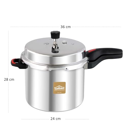 Summit Outer Lid 10 Litres Heavy Pressure Cooker with Non Induction Base Aluminium Pressure Cooker - Image 4