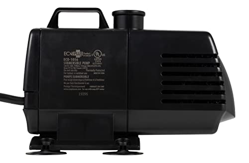 EcoPlus Eco 1056 Water Pump Fixed Flow Submersible Or Inline For Aquariums, Ponds, Fountains & Hydroponics - UL Listed, 1083 GPH, Black - Image 2
