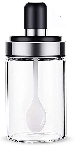 Gopendra Borosilicate Glass Kitchen spoon Jar Set - 250 ml (Spoon lid Jar) - Image 1