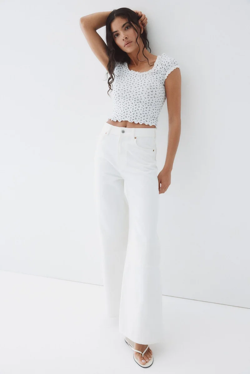 H&M Lace-trimmed top