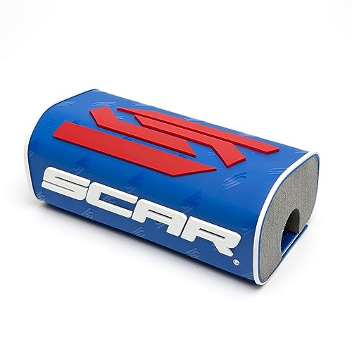 SCAR Square Handlebar bar pad for Dirtbike ATV Motocross Motorcycle Fatbar Dirtbike Enduro Supermoto - Blue - Image 1