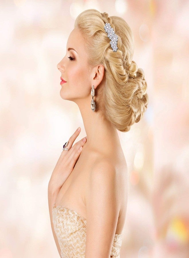 Glamyou 12 Pack Flower Crystal Rhinestone Hair Pins for Bridal Wedding Hair Accessories (White) - Image 5