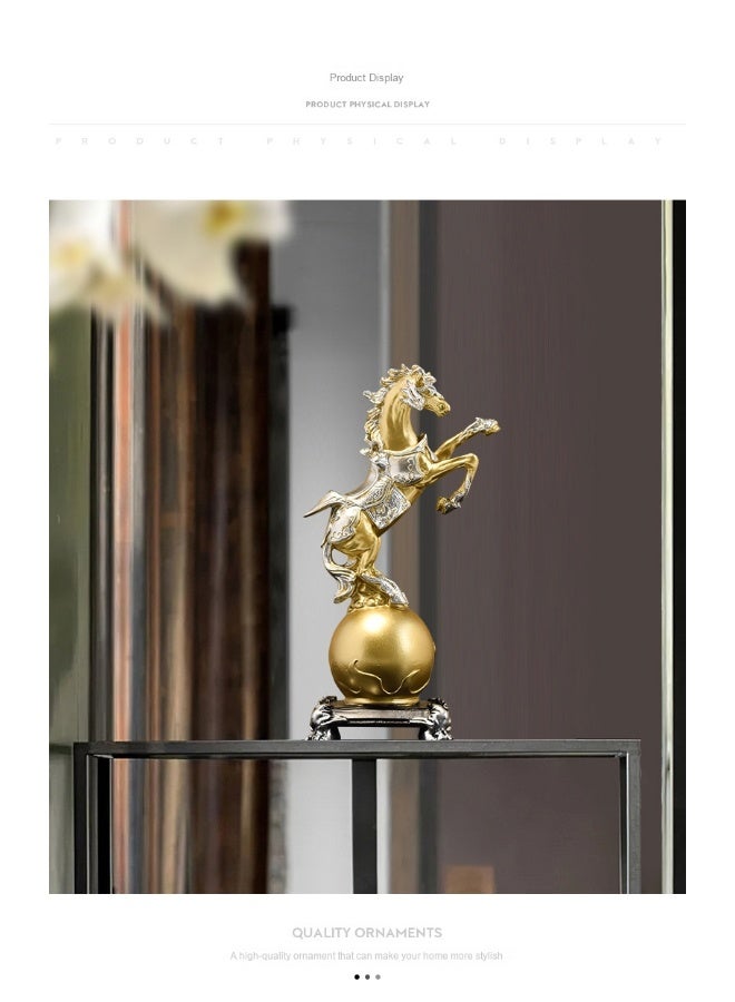 نيمي تمثال حصان حديث بأسلوب فن الشمال لتزيين غرفة المعيشة، مناسب للخزائن التلفزيونية والمدخل وخزائن النبيذ. - Image 3