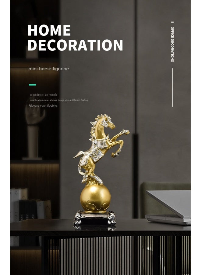 نيمي تمثال حصان حديث بأسلوب فن الشمال لتزيين غرفة المعيشة، مناسب للخزائن التلفزيونية والمدخل وخزائن النبيذ. - Image 2