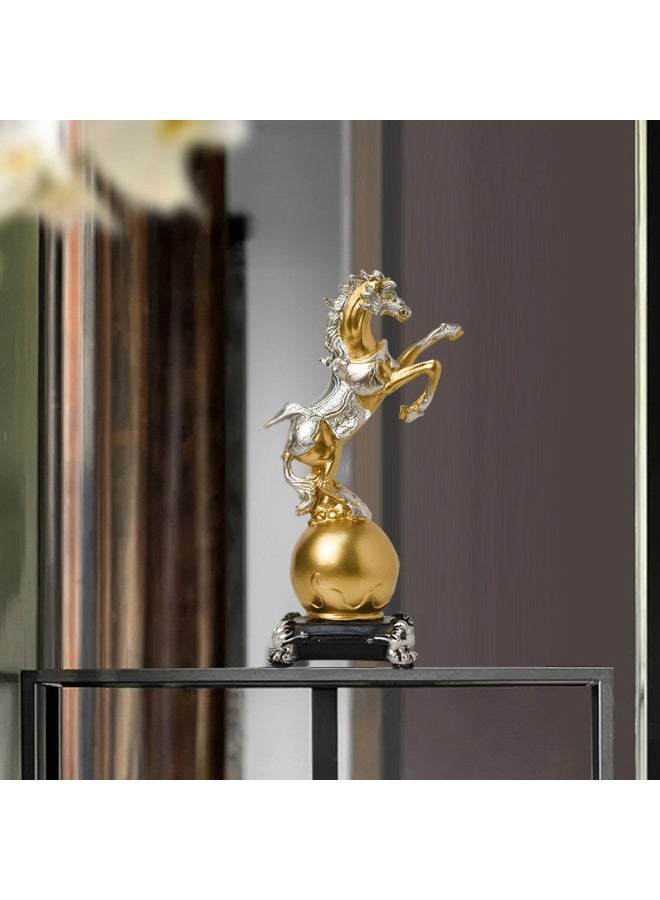 نيمي تمثال حصان حديث بأسلوب فن الشمال لتزيين غرفة المعيشة، مناسب للخزائن التلفزيونية والمدخل وخزائن النبيذ. - Image 4